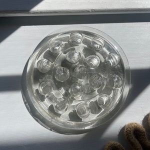 Vintage Clear Glass Flower Frog: Floral Arranging Vase Accessory