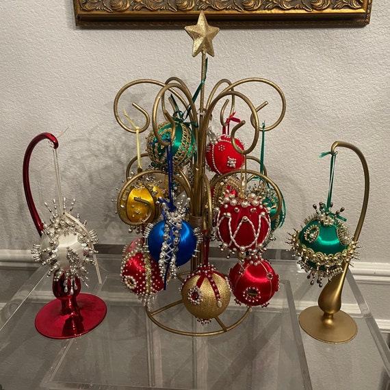 Set of 16 Handmade Push Pin Christmas Ornaments 1970's Etsy