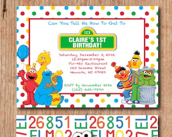 Sesame Street Invitation