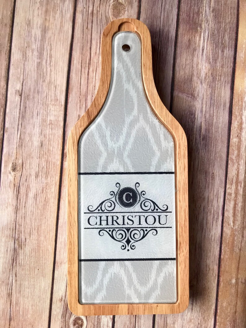 6 piece wine and cheese set with custom personalized glass Etsy