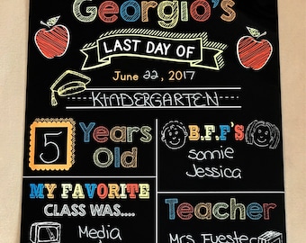 Reusable Custom Personalized Child's School Board **This is not a digital file**