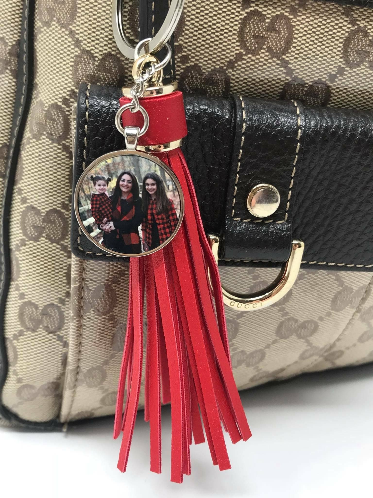 Custom Photo Tassel Keychain