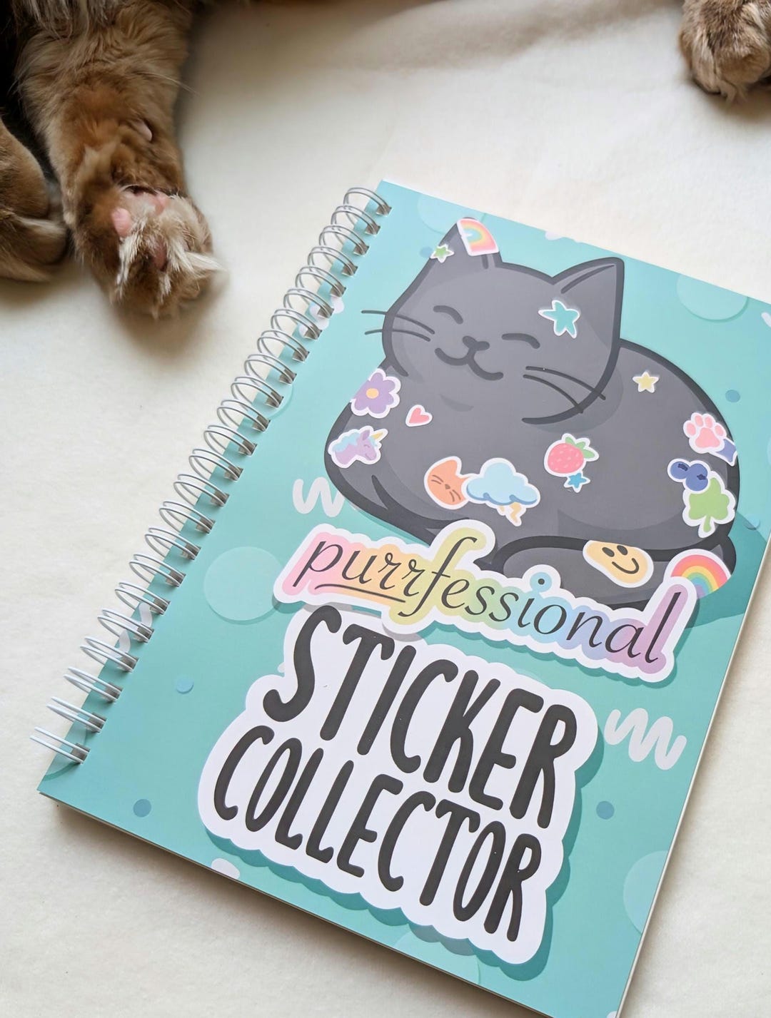 Reusable Sticker Book - Purrfessional Sticker Collector Book - Etsy
