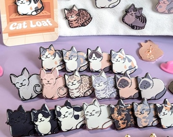 Cat Loaf Hard Enamel Metal Pins