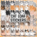 Cat Loaf Sticker; Freshly Baked Premium Matte Vinyl Kitty Sticker; Dishwasher Safe