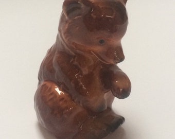 West German porcelain Bear, Salt Height = 7.5cm