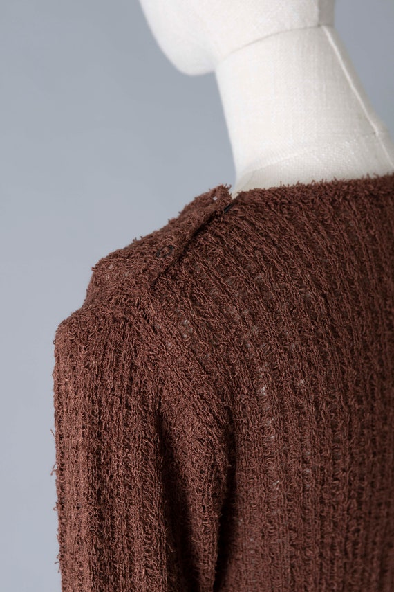Vintage 1970’s 80’s Mary Farrin rust brown knitte… - image 5