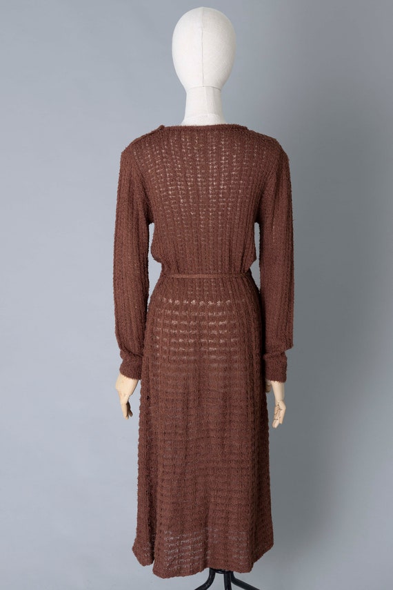 Vintage 1970’s 80’s Mary Farrin rust brown knitte… - image 6