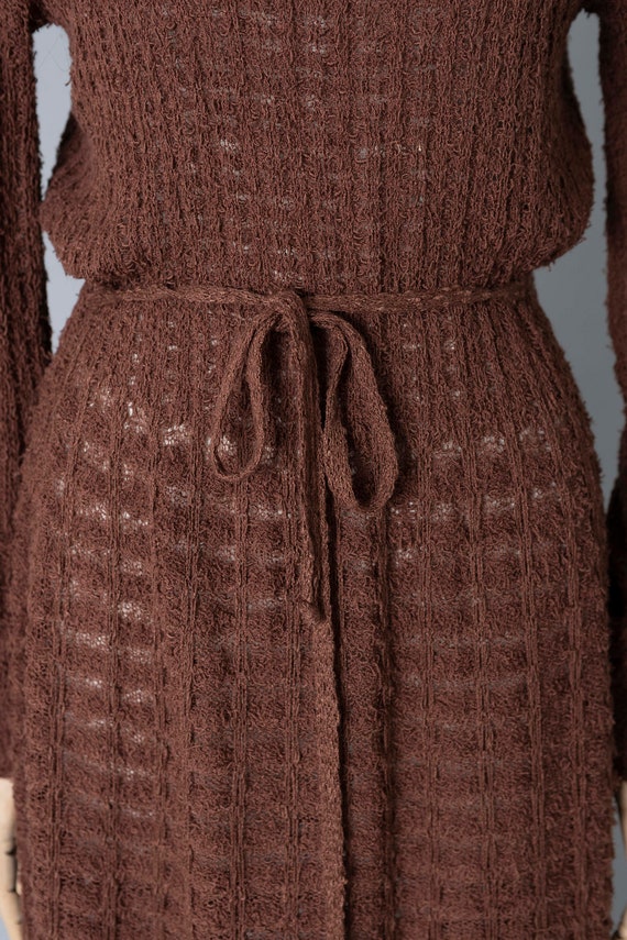 Vintage 1970’s 80’s Mary Farrin rust brown knitte… - image 3