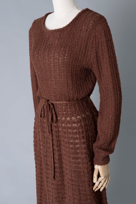 Vintage 1970’s 80’s Mary Farrin rust brown knitte… - image 4