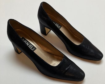 VANELI Women's Dark Navy Pumps, Made in Italy, US Size 9M