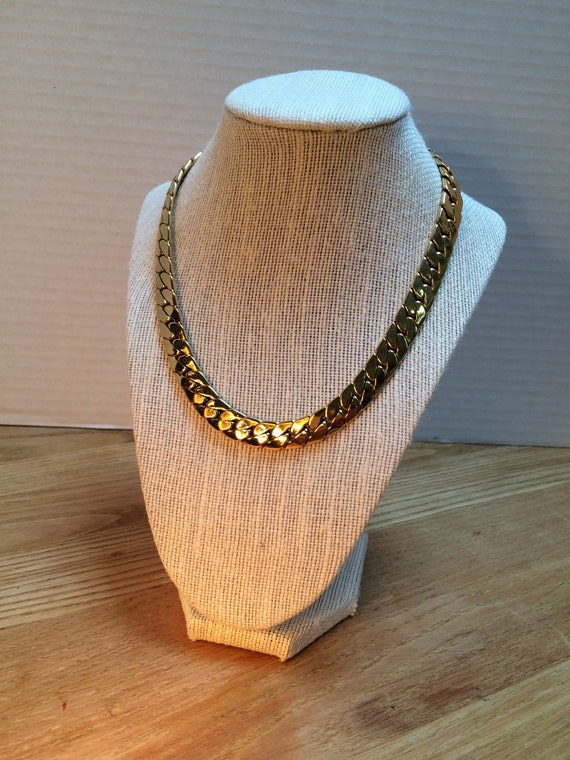 necklace silver tone Vintage heavy