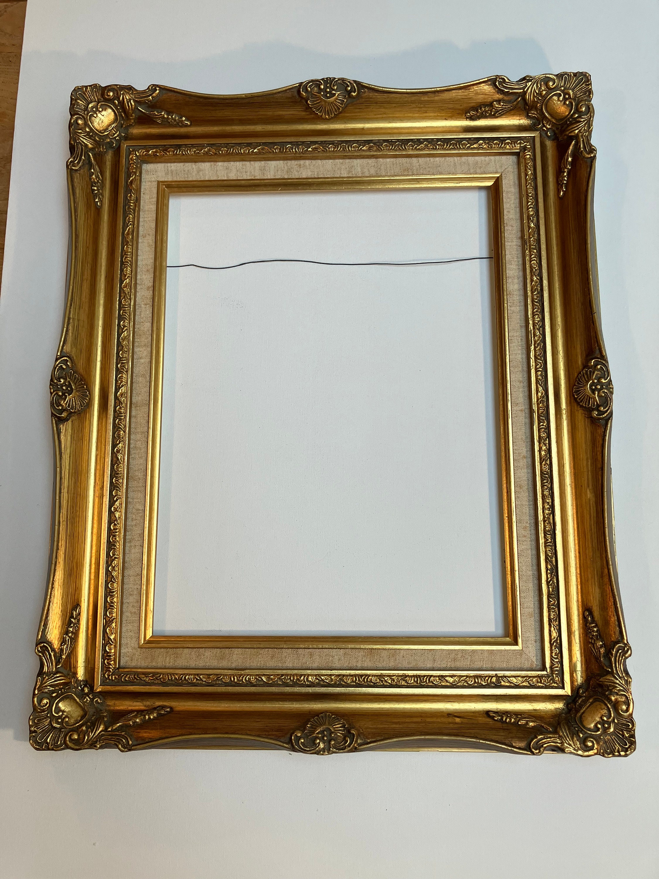 ArtToFrames 24x30 inch Gold with beads Wood Picture Frame, WOMD10051-24x30