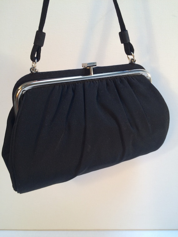 Mid-Century Evening Bag, Top Handle Evening Purse,