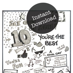 Descargar Tarjeta Divertida De 10 Cumpleaños, Tarjeta De Cumpleaños Divertida, 10 Años, Preadolescente, Regalo Mordaza, Tarjeta De Felicitación Divertida, Tarjetas Sarcásticas, Adolescente Divertida