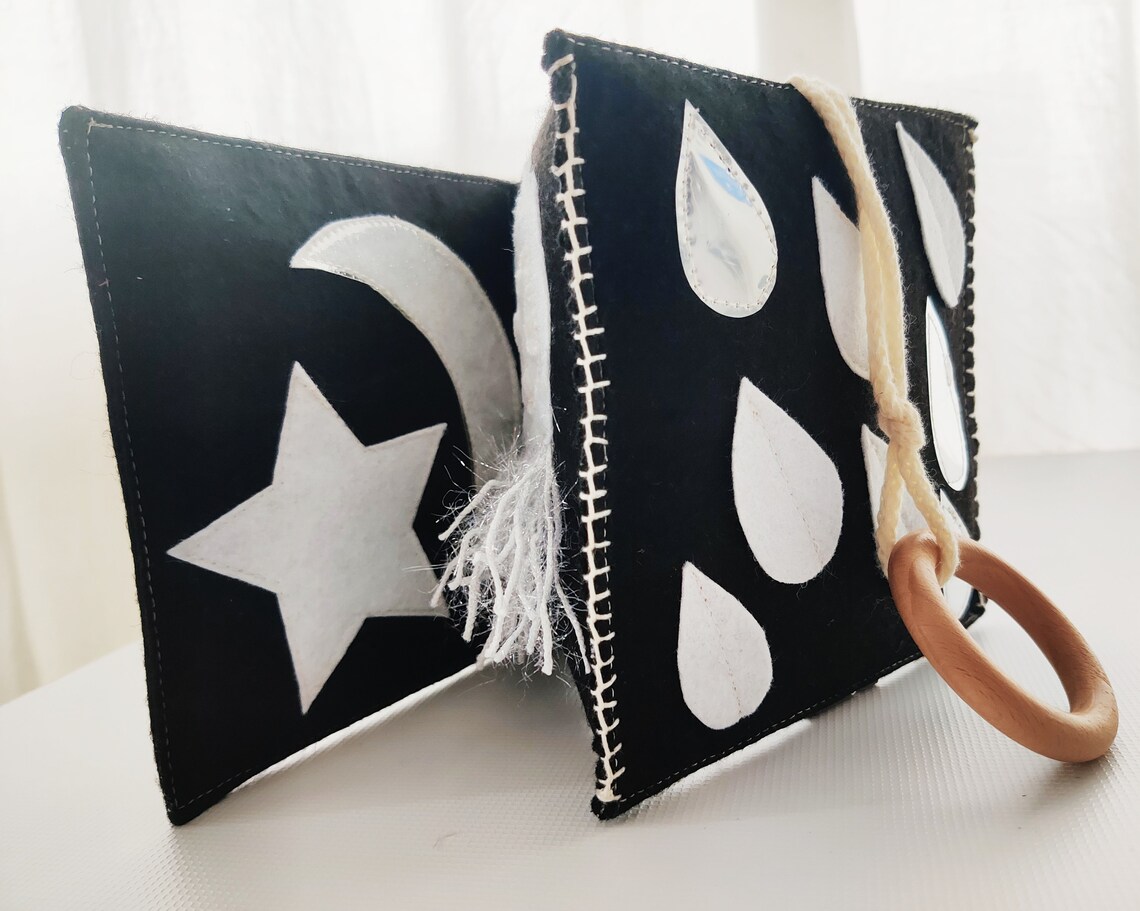 Black and White High Contrast Sensory Book Monochrome Newborn Etsy