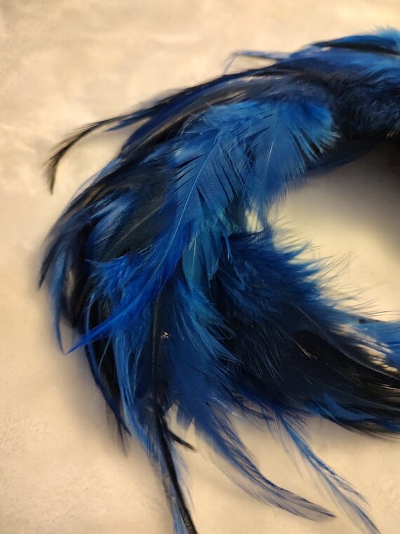 Vintage/Antique Blue Feather Headband (1930s-40s) - image 4