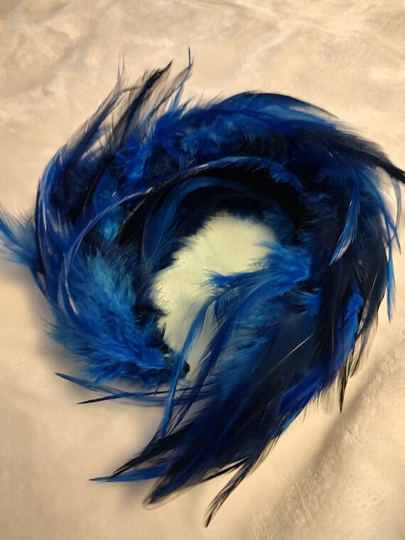 Vintage/Antique Blue Feather Headband (1930s-40s) - image 2