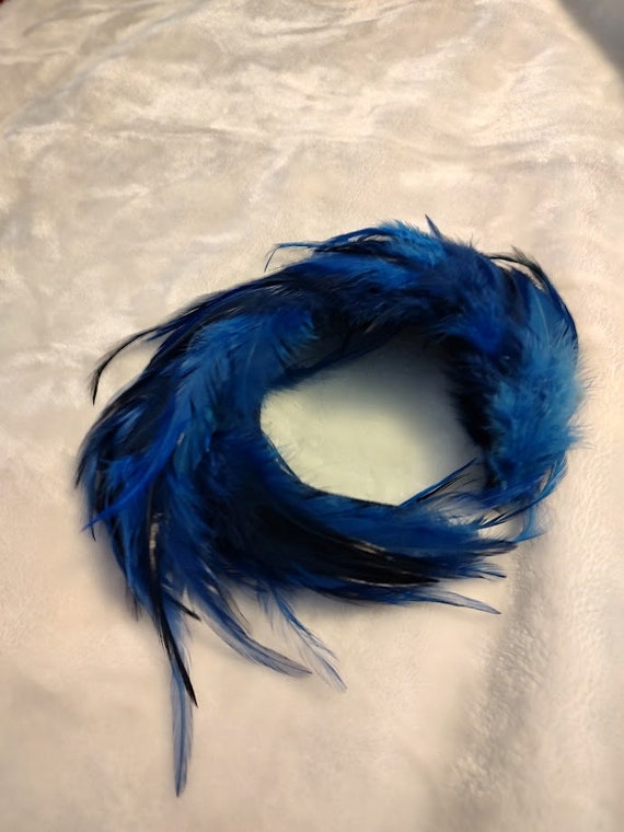 Vintage/Antique Blue Feather Headband (1930s-40s) - image 1