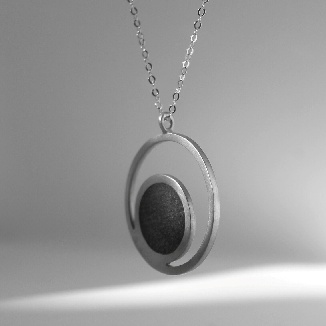 Orbit Necklace Gold and Concrete Necklace Maternity Etsy