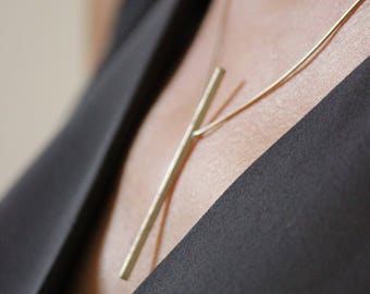 Collier minimaliste, collier minimaliste ligne droite, pendentif minimaliste en argent, collier élégant pour tous les jours, collier de mariage, bijoux pour la mariée