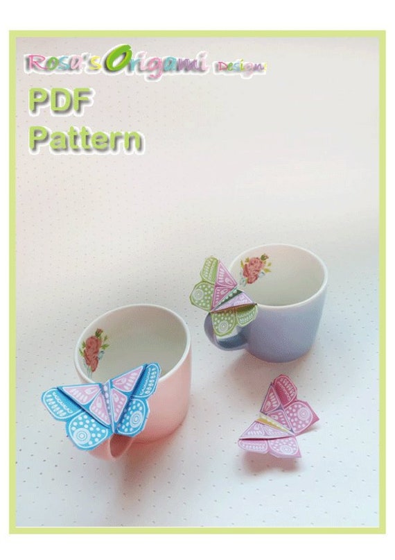 Origami Butterfly Download Digital File Origami Pattern Pdf Instant Download Diy Supplies Handmade