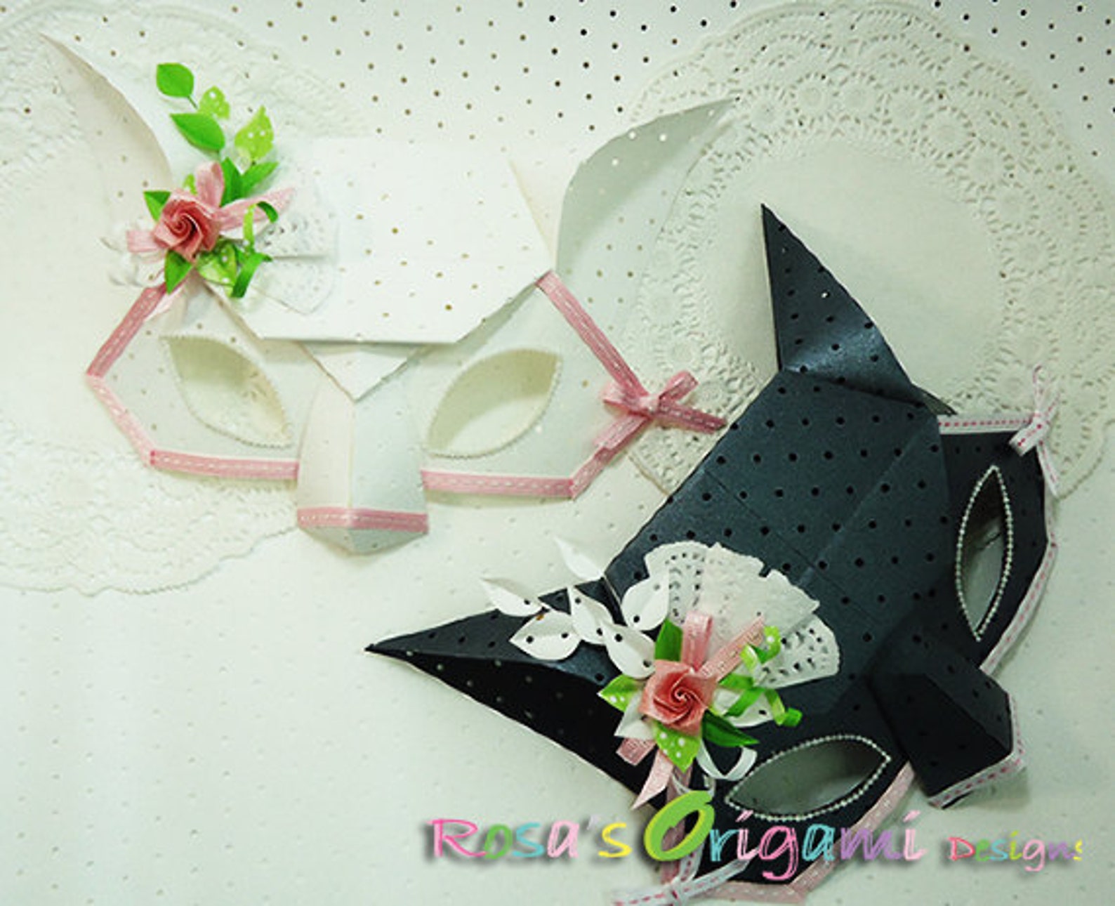 Masquerade Mask Halloween Origami Mask Download Digital | Etsy