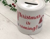 Christmas savings bank - Nordic gnomes savings pot - Christmas decor