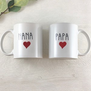 Nana and papa gift - Present for grandparents - Nana and papa coffee cups - Grandparent pregnancy announcement gifts - Grandparent gift
