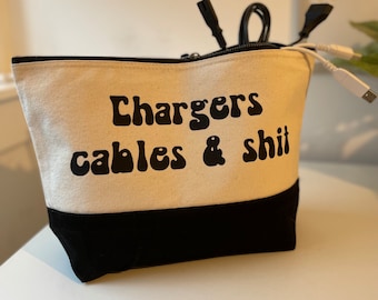 Chargers cables and sh** bag for organisation - Storage for chargers - Storage ideas