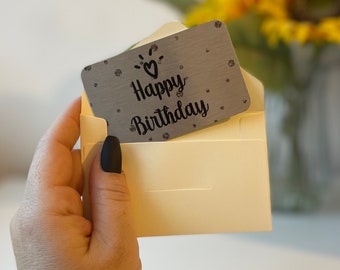 Happy birthday wallet note - Letterbox gifts for birthday - Keepsake presents