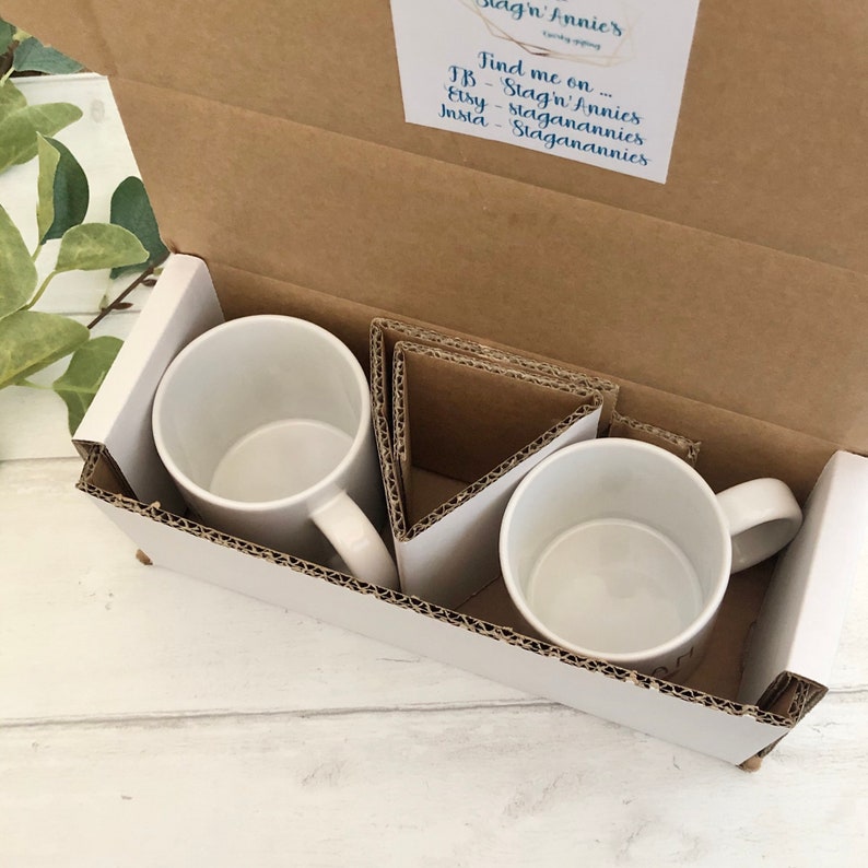 Set of 2 Coffee Cups Christmas Gift Ideas Matching Mugs Etsy UK