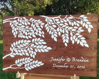Wood Wedding Guestbook / Wedding Guest book / Rustic guest book / Unique guest book / Weddings / Wedding tree / Wedding gift idea /Wood tree
