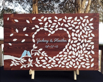 Wedding tree / Wedding Guest book / Guestbook Wood / Wedding Guestbook / Heart guestbook / Guest books / Wedding gift idea/Wooden guest book
