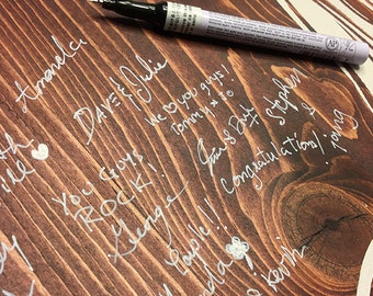 White Feather Signing Pen With Gold Plated Metal Love Holder Wedding