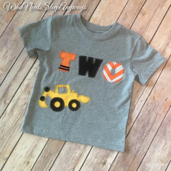 Construction Birthday Shirt. Toddler Construction Birthday. Etsy
