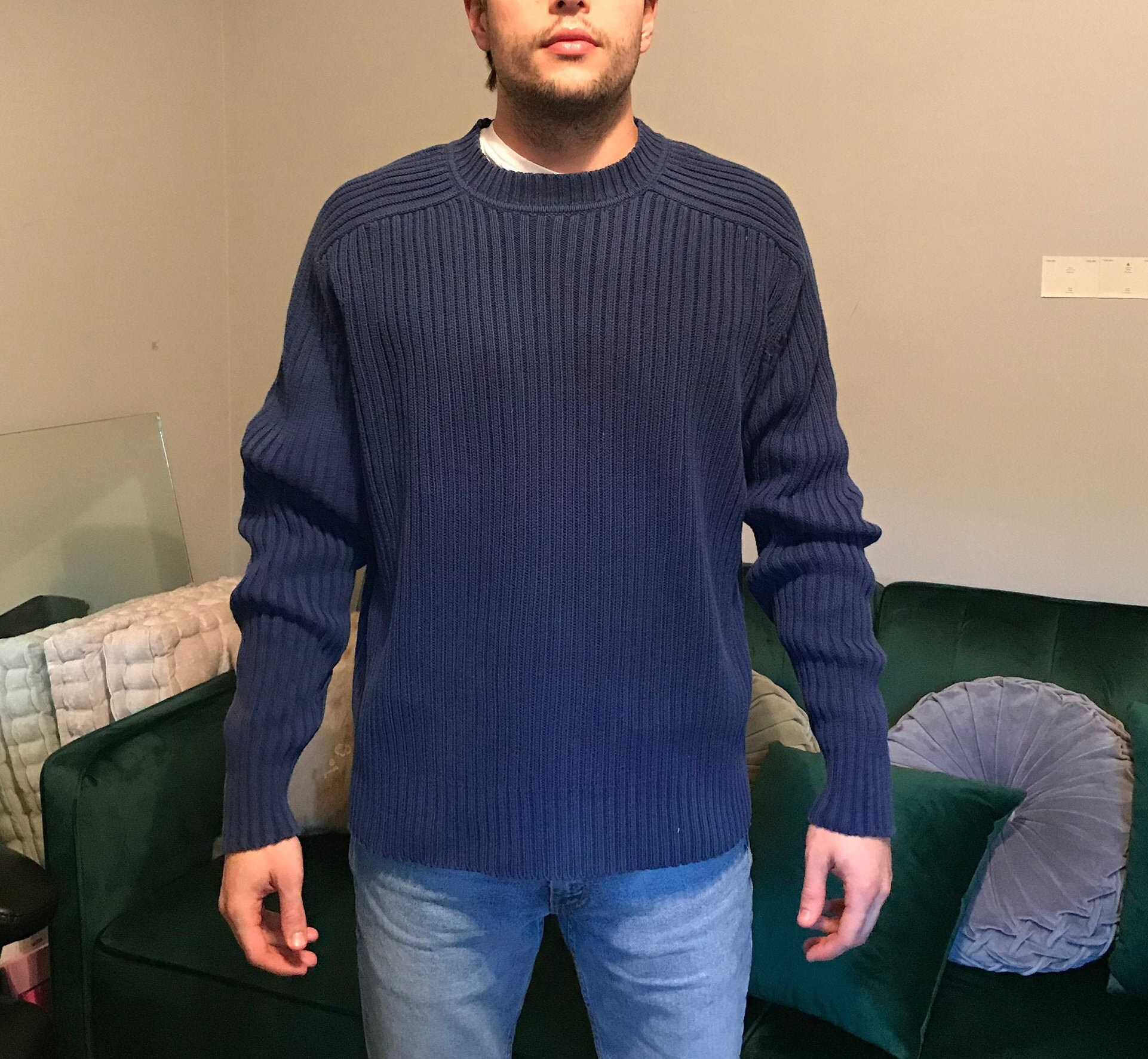 Vintage J CREW Knitted Sweater // XL // Mens | Etsy