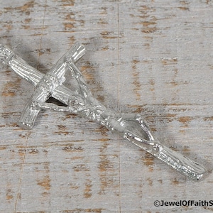 Papal Rosary Crucifix Pendant Antique Silver Finish Rosary Parts Supplies