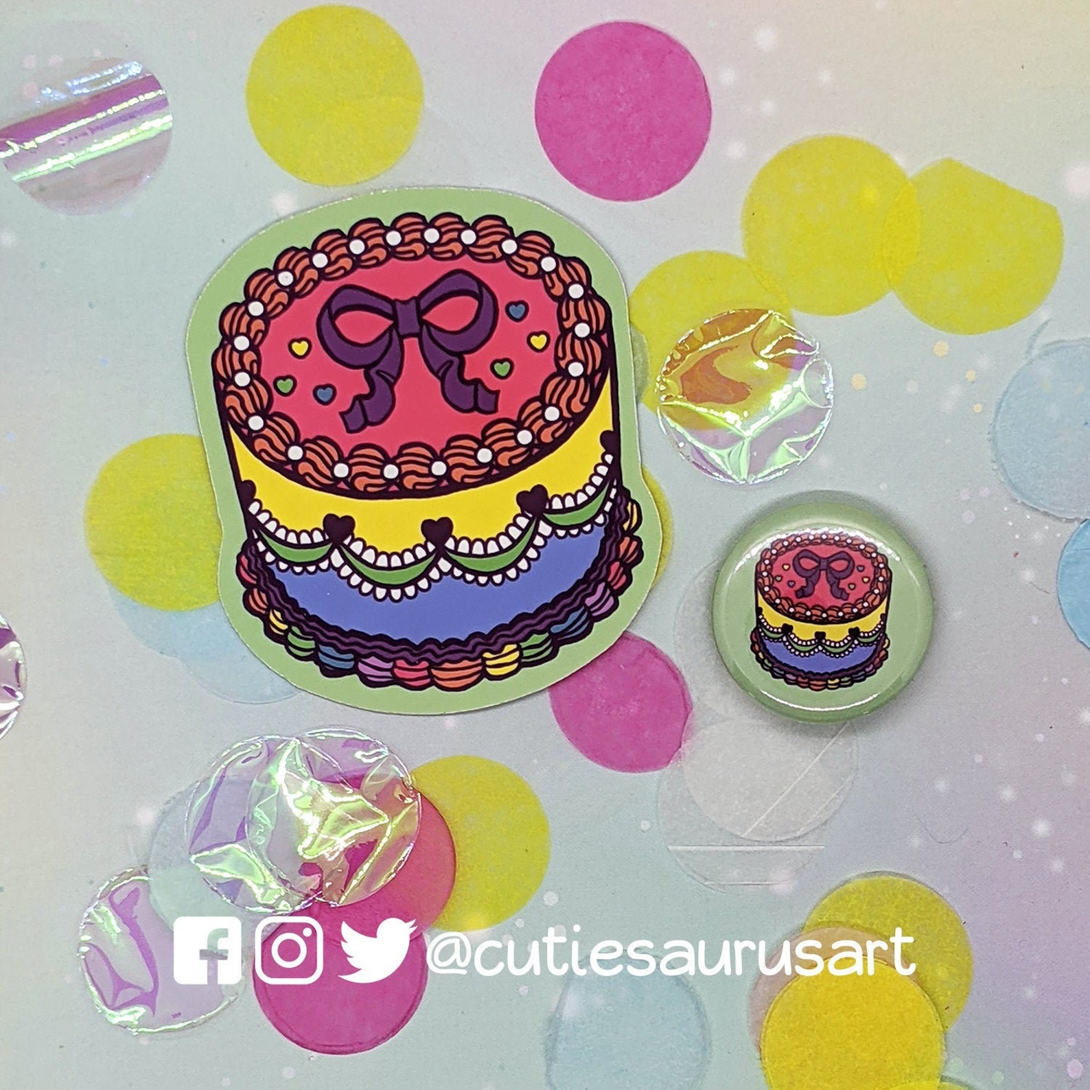 1 Inch Pastel LGBTQIA Pride Flag Inspired Cake | Etsy