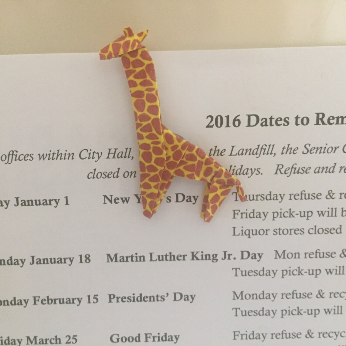Origami Giraffe Magnet Giraffe Refrigerator Magnet Giraffe - Etsy