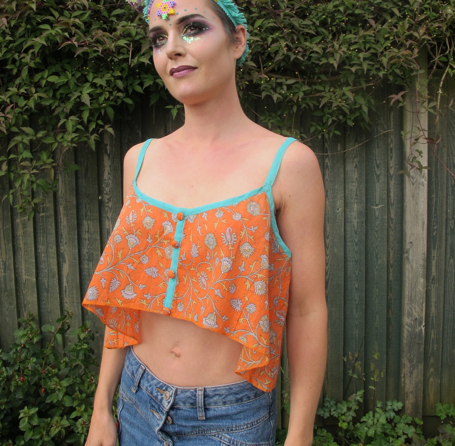 Cotton Vest Croped Top Boho Top Camisole Sari Top Hippy Summer - Etsy