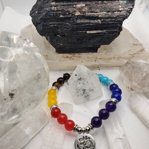 Chakra Gem Stone Rainbow Bracelet