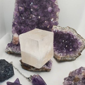 Large Optical Peach Calcite from Iceland