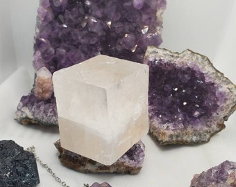 Large Optical Peach Calcite from Iceland