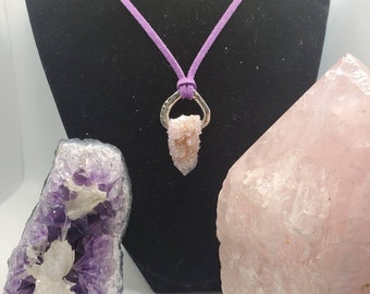 Amethyst Spirit Point Pendant, Healing Crystal Necklace