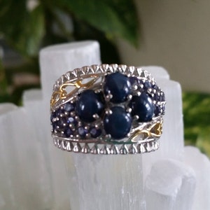 4 Star Kyanite with Tanzanite Statement Ring