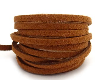1 m Brown 3 mm x 1.5 mm suede cord