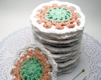 Crochet Circles Shapes 6pk Crochet Motifs Circle DIY Coasters Pack of 6 UK