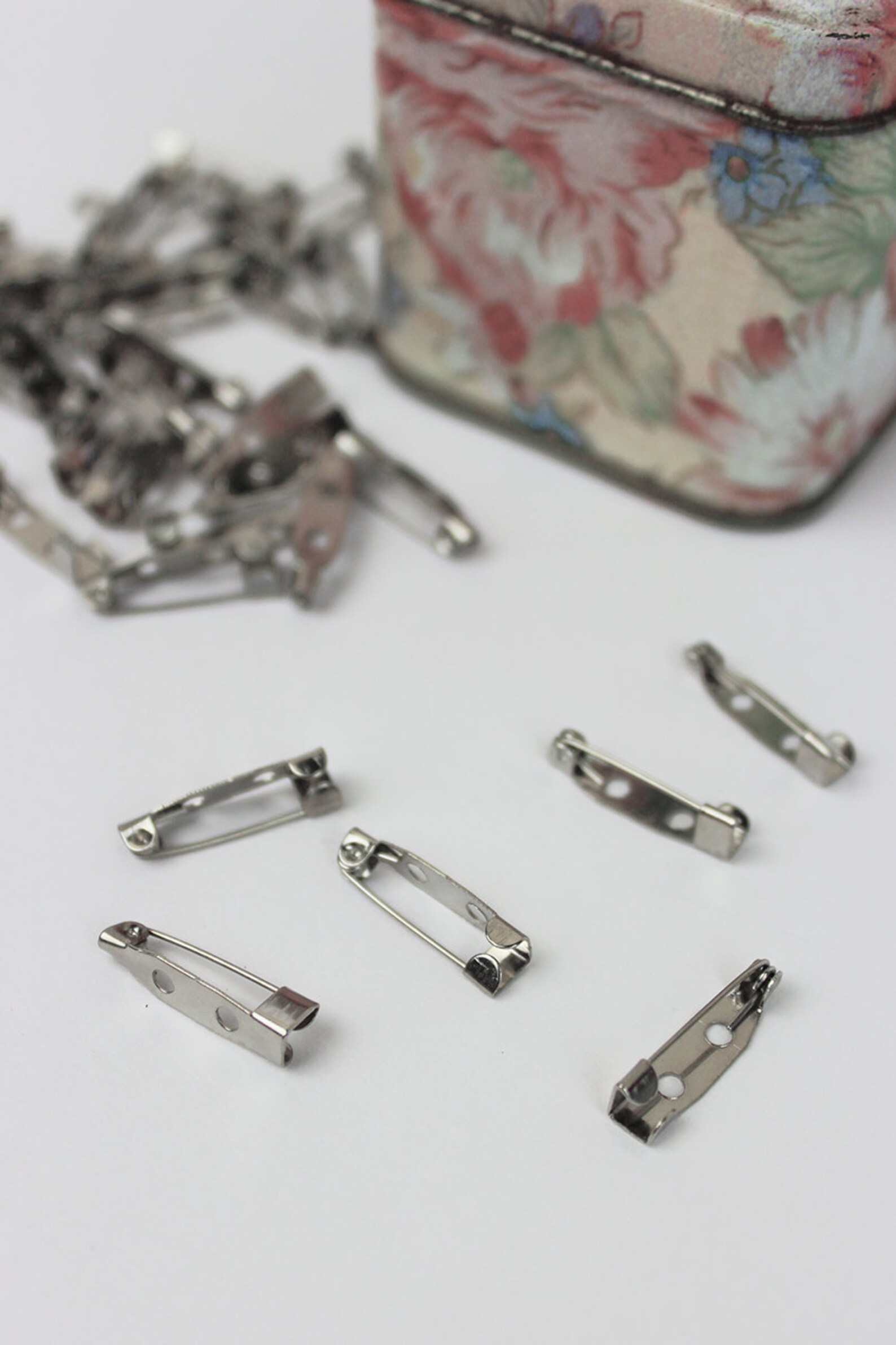 Brooch Backs 6pk Metal Blank Brooches Findings Jewellers Etsy