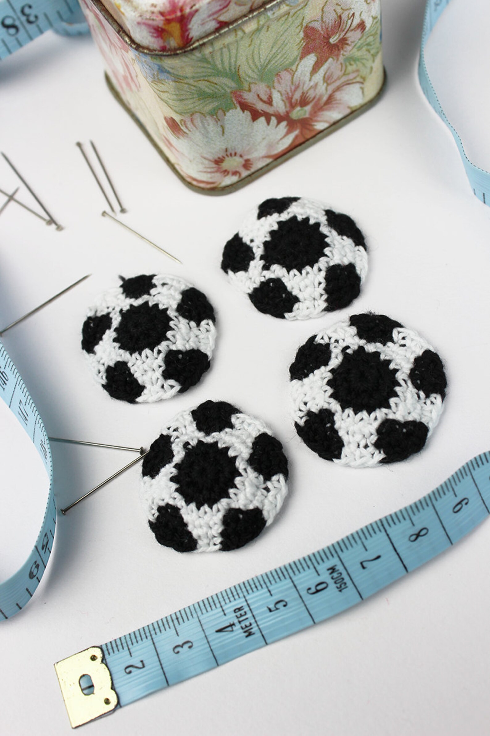 Blue Crochet Footie